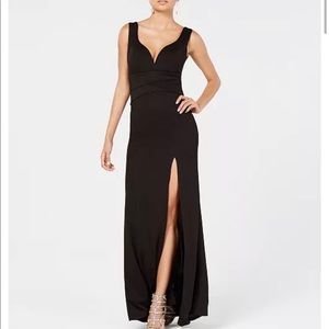 Black Side Slit Gown